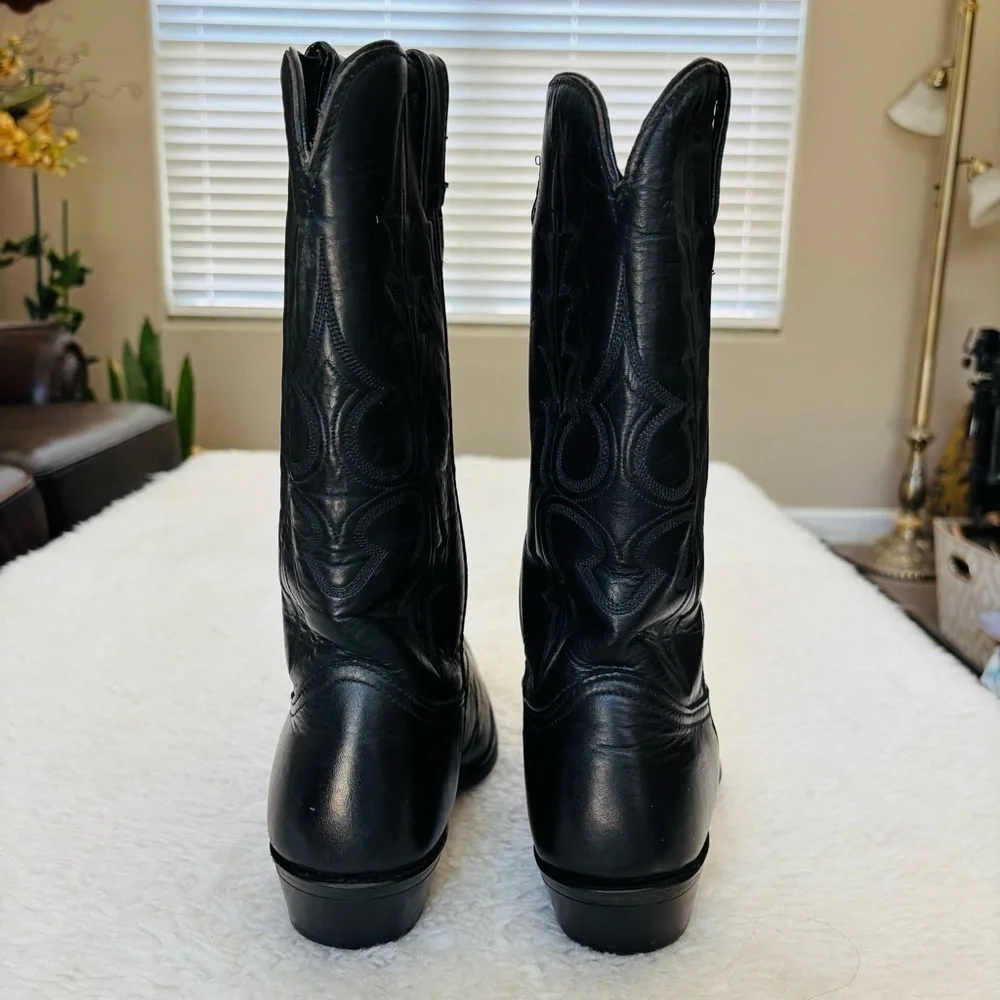 Code West Black Leather Women’s Western Cowboy Boots size 9.5